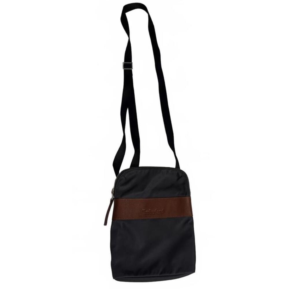 Timberland Crossbody Bag Black Nylon Leather Logo Unisex